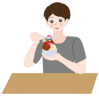 eating ice cream png