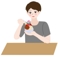 Comiendo helado png