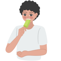 eating ice cream stick clipart png