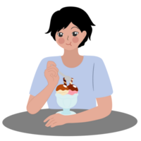 eating ice cream png