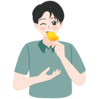 eating ice cream stick clipart png