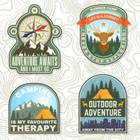 Life is a journey. Never stop exploring. Outdoor adventure. Vector illustration. Concept for shirt, logo, print, stamp or tee. Vintage typography design with elk, forest landscape silhouette