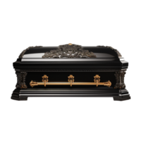 AI generated Cute black casket png