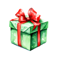 ai generado acuarela Navidad regalos.. clipart. ai generado. png