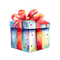 AI generated Watercolor Christmas Gifts.. Clipart. AI generated. png