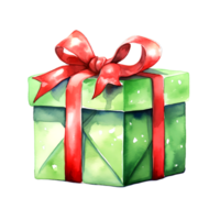 AI generated Watercolor Christmas Gifts.. Clipart. AI generated. png