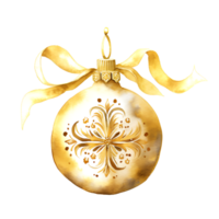 ai gerado aguarela Natal bola. clipart. ai gerado. png