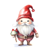 ai gerado aguarela Natal gnomo. clipart. ai gerado. png