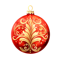 ai generiert Aquarell Weihnachten Ball. Clip Art. ai generiert. png