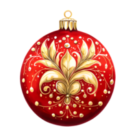 ai generato acquerello Natale sfera. clipart. ai generato. png