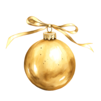 AI generated Watercolor Christmas ball. Clipart. AI generated. png