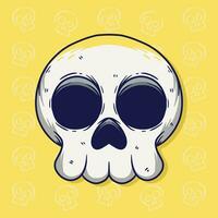 Skull Head Cartoon vector illustration. Skull head vector illustration