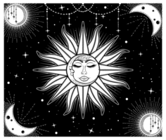 Sol lua e estrelas png