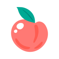 Rosa fruta pêssego plano estilo png