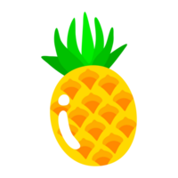 amarelo abacaxi fruta, plano estilo png