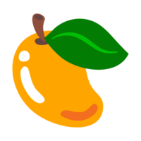amarelo maduro manga fruta, plano estilo png