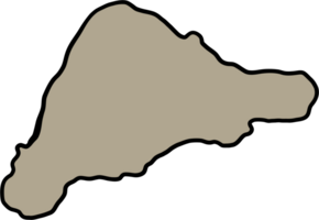 doodle freehand drawing of easter island map. png