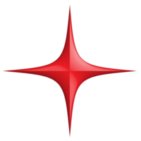 rosso scintillare 3d simbolo decorativo design per elemento png