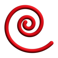 3d vermelho espiral linha colroful Projeto para elementos png