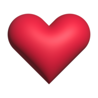 rot Herz 3d Rendern romantisch Symbol Valentinstag Konzept png