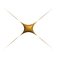 gyllene gnistra 3d symbol lyx dekorativ design för element png