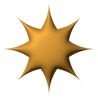 Golden sparkle 3d symbol luxury decorative design for element png