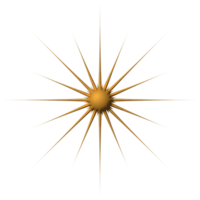 gyllene gnistra 3d symbol lyx dekorativ design för element png