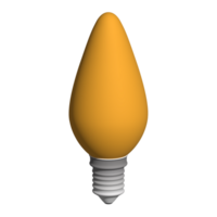 3d illustration of orange light bulb idea icon business concept png