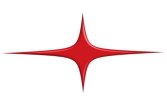 röd gnistra 3d symbol dekorativ design för element png