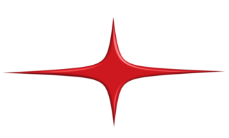 Red sparkle 3d symbol decorative design for element png