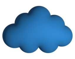 Cloudy weather icon 3d neture blue design for element png