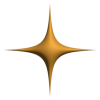 gyllene gnistra 3d symbol lyx dekorativ design för element png