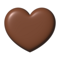 cœur forme Chocolat 3d romantique symbole élément pour Valentin décoration png