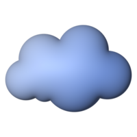 Cloudy weather icon 3d neture blue design for element png