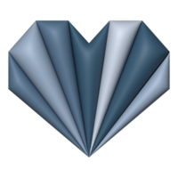 corazón forma rebanada de pedazo 3d elemento romántico decorativo símbolo png