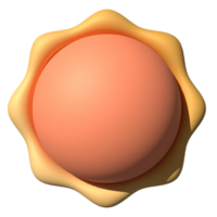 3d sole icona interpretazione tempo metereologico concetto png