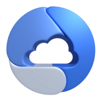 Cloud 3d icon element design creative for business and technology concept png