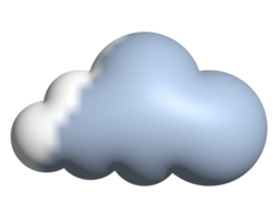 Cloudy weather icon 3d neture blue design for element png