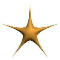 Gold Star 3d Symbol glänzend Symbol dekorativ zum Element png