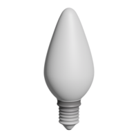 3d illustration of white light bulb idea icon business concept png