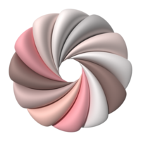 abstrait 3d cercle forme coloré avec rayures lignes conception pour élément png
