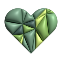 Heart shape slice of piece 3d element romantic decorative symbol png