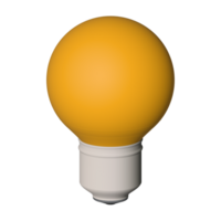 3d ilustración de naranja ligero bulbo idea icono negocio concepto png