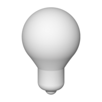 3d illustration of white light bulb idea icon business concept png