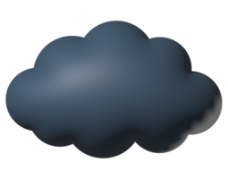 Cloudy weather icon 3d neture blue design for element png