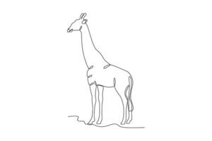 A long-necked giraffe vector