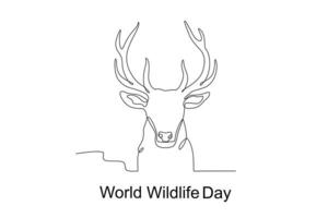 A concept of world wildlife day vector