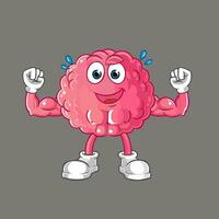 BRAIN CARTOONISH VECTOR WITH HANDS