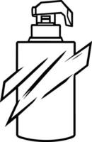 spray bottle vector line art