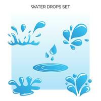 water splash vector gradient style collection